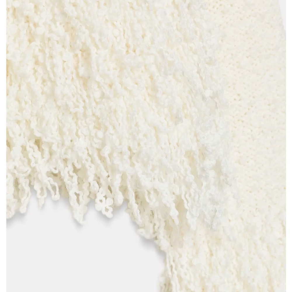 Zara NWT fringe knit jumper sweater 4737/102 - Picture 5 of 14